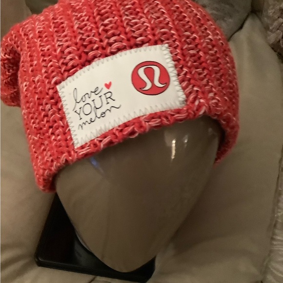 lululemon athletica Accessories - lululemon athletica Red Knitted Beanie with Cozy Texture